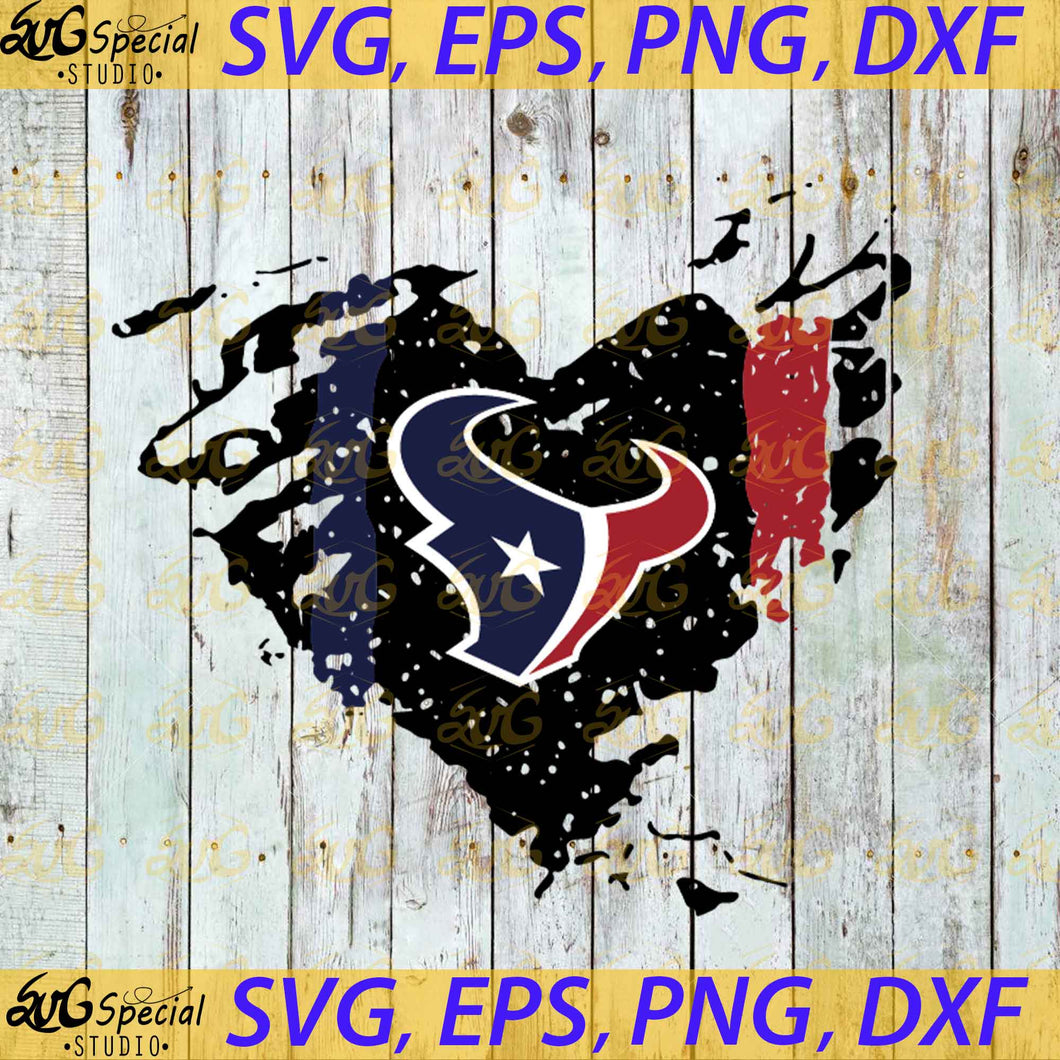 Houston Texas Heart Svg, Cricut File, Football Mom Svg, Football Svg, Sport Svg, NFL Svg, Clipart, Love Football Svg, Png, Eps, Dxf