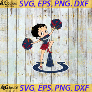 Indianapolis Colts Betty Boop Cheerleader NFL Svg, Houston Texans Svg, NFL Svg, Cricut File, Clipart, Football Svg, Sport Svg, Png, Eps, Dxf