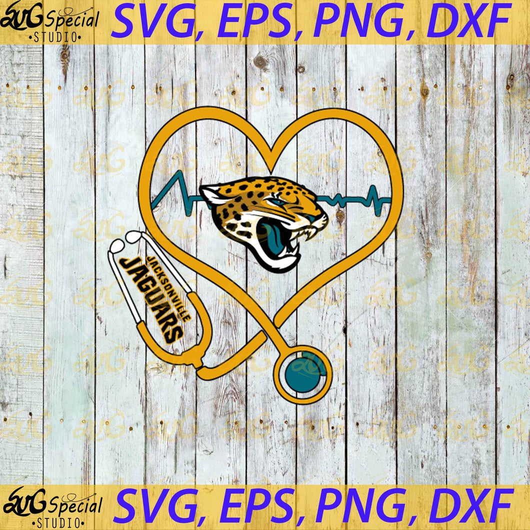 Jacksonville Jaguars Nurse Love Svg, New Orleans Saints Svg, NFL Svg, Football Svg, Cricut File, Clipart, Love Saints Svg, Png, Eps, Dxf