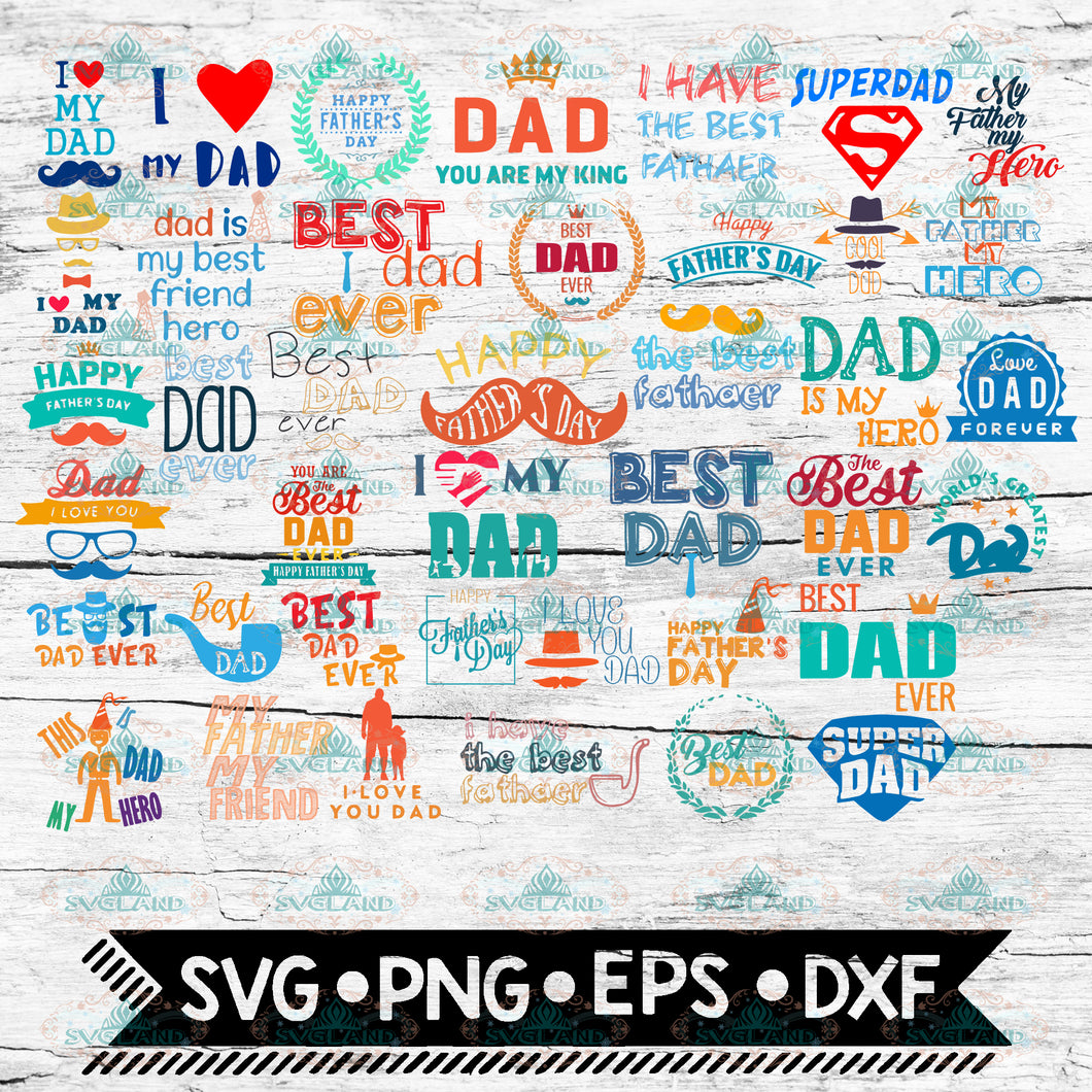 Mega Bundle 40 svg, Dad svg, Father's Day, Funny Dad Shirt Designs, Father, Dad Decal Designs, Cut File, svg