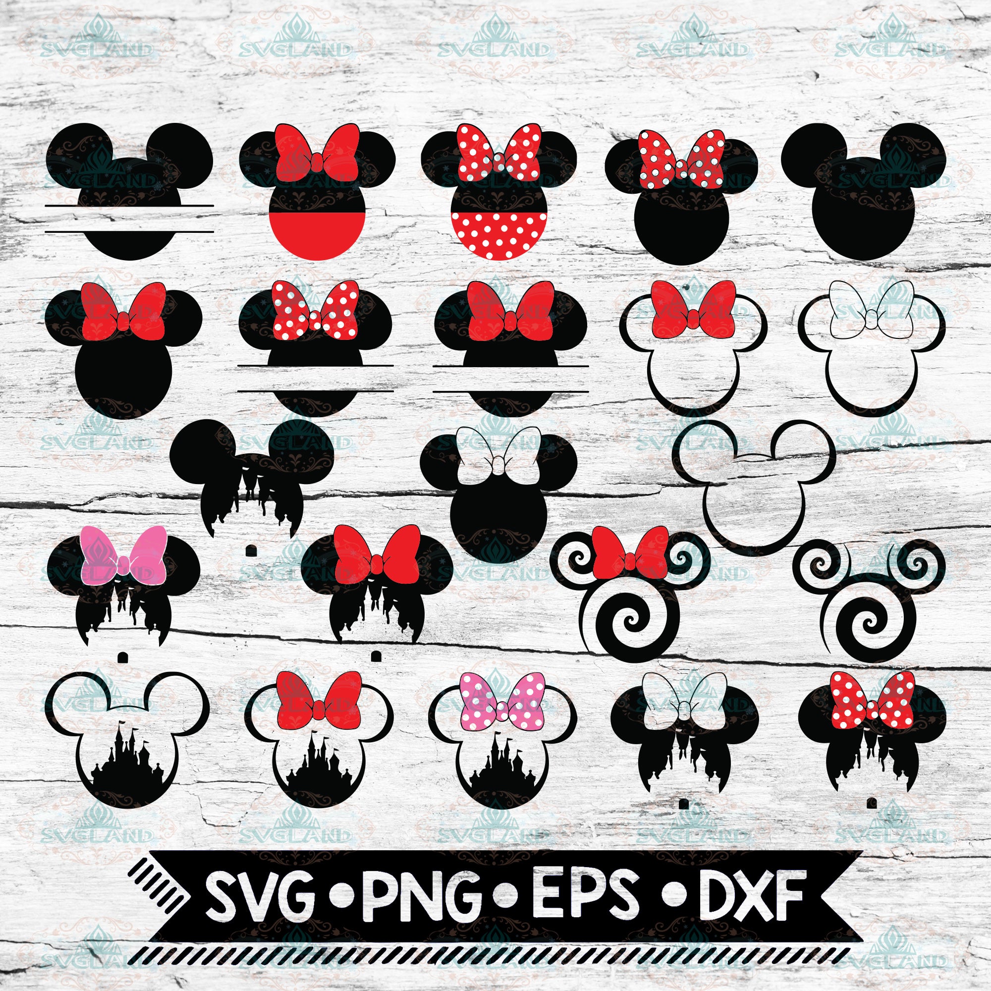 Mouse Svg Minnie Mouse Face Black And White