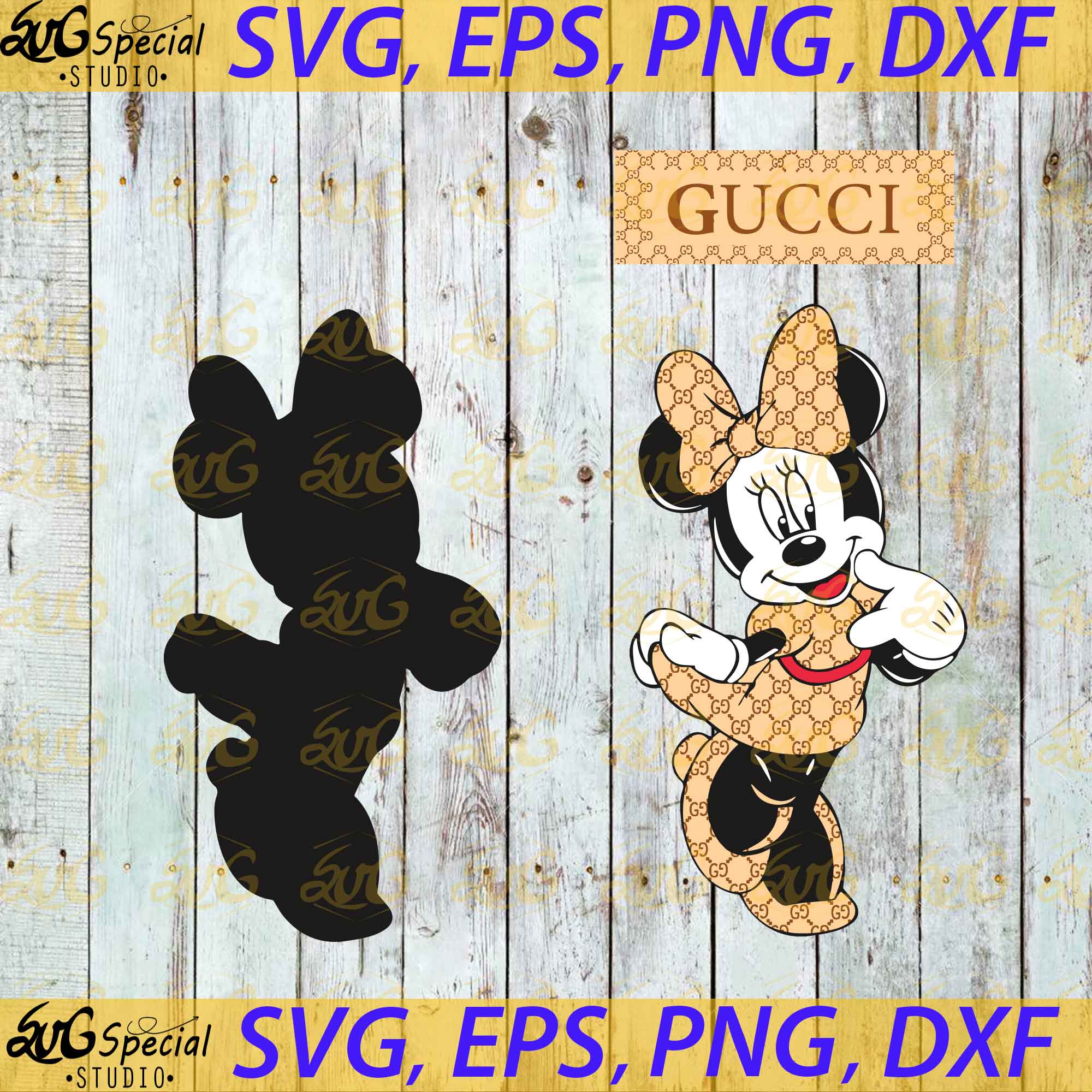 Gucci Minnie Mouse Svg, Gucci Logo SVG, Minnie Gucci Svg, Gucci Svg