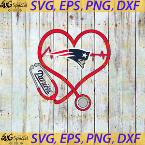 New England Patriots Nurse Love Svg, New Orleans Saints Svg, NFL Svg, Football Svg, Cricut File, Clipart, Love Saints Svg, Png, Eps, Dxf