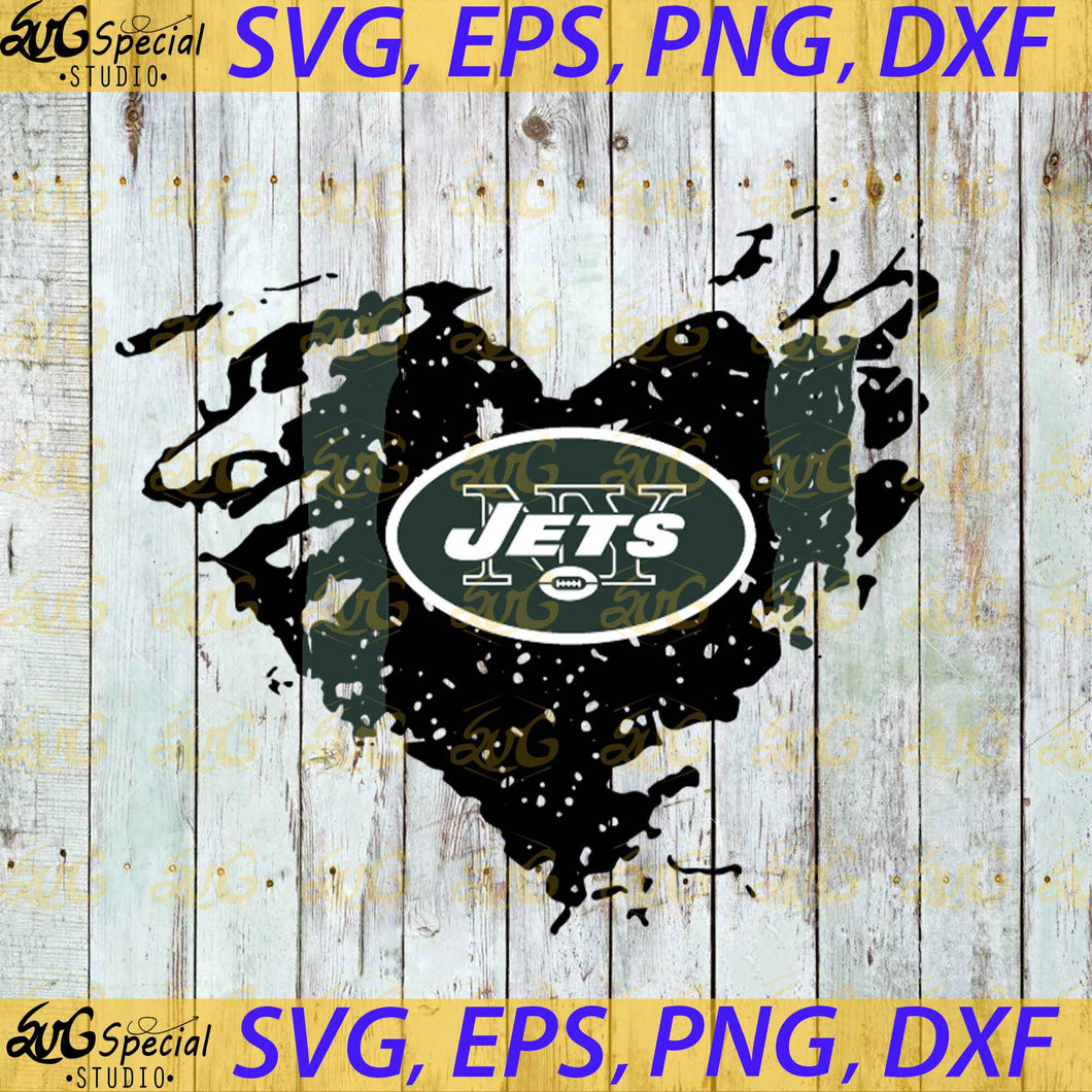 New York Jets Heart Svg, Cricut File, Football Mom Svg, Football Svg, Sport Svg, NFL Svg, Clipart, Love Football Svg, Png, Eps, Dxf