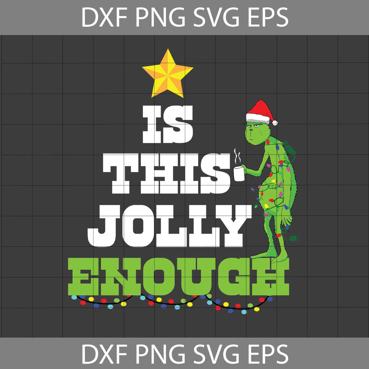 Is This Jolly Enough Svg, Christmas Svg, Gift Svg, Cricut File, Clipart ...