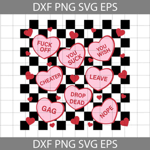 Conversation Hearts Svg, Checkered Svg, Magical Heart Svg, Love Svg, Heart Svg, Valentine's Day Svg, Cricut File, Clipart, Svg, Png, Eps, Dxf