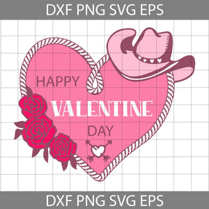 Happy Valentine Day Svg, Heart Cowboy Svg, Howdy Valentine Svg, Valentine's Day Svg, Cricut File, Clipart, Svg, Png, Eps, Dxf