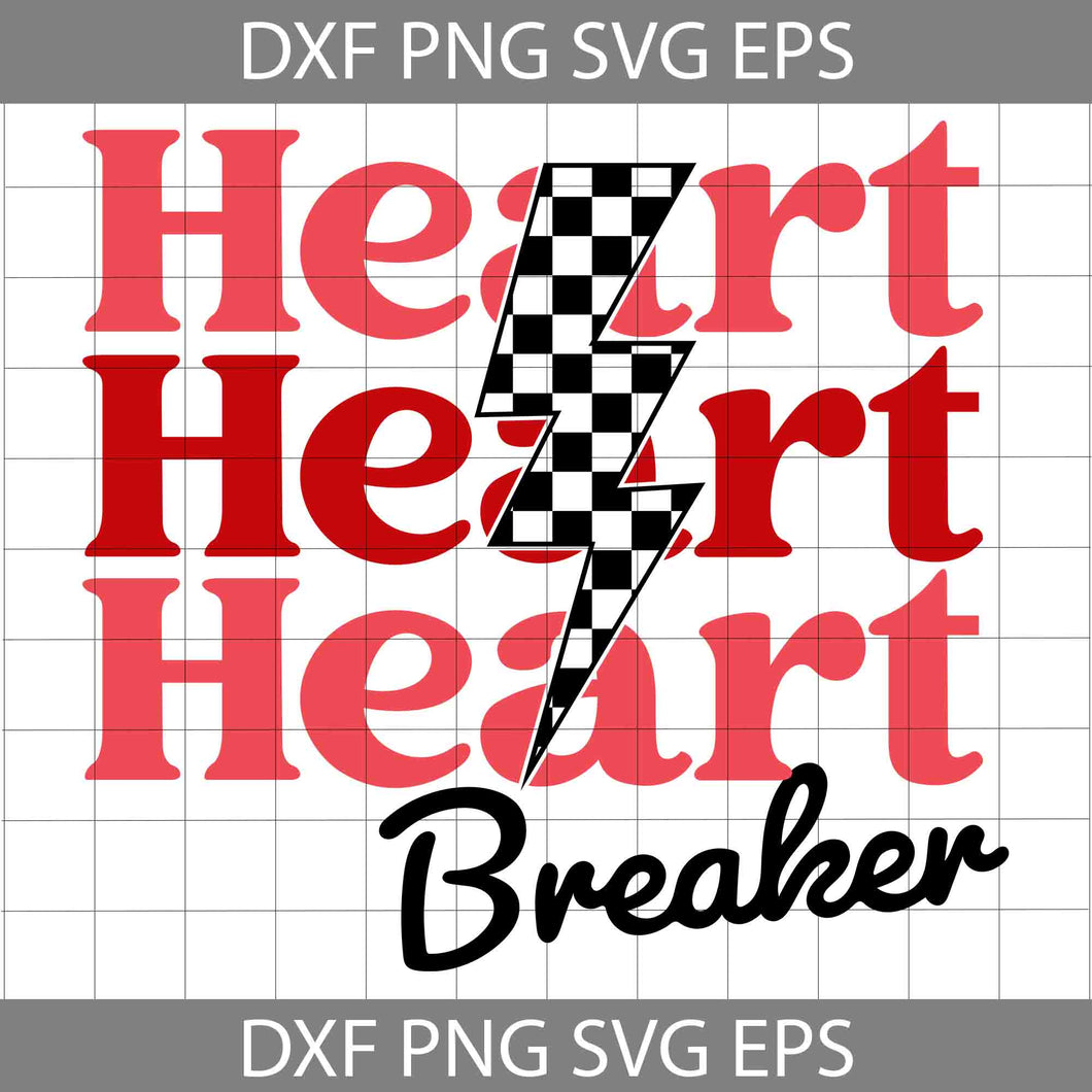 Heart Breaker Svg, Retro Valentine Svg, Broken Heart Svg, Valentine's Day Svg, Cricut File, Clipart, Svg, Png, Eps, Dxf