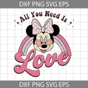 All You Need Is Love Svg, Valentine's Day Svg, Cricut File, Clipart, Svg, Png, Eps, Dxf