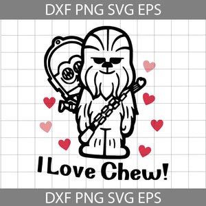 I love Chew Svg,  Valentine's Day Svg, Cricut File, Clipart, Svg, Png, Eps, Dxf