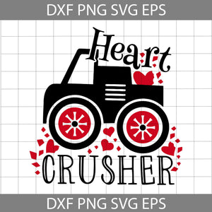 Heart Crusher Truck Svg, Heart Svg, Valentine's Day Svg, Cricut File, Clipart, svg, png, eps, dxf