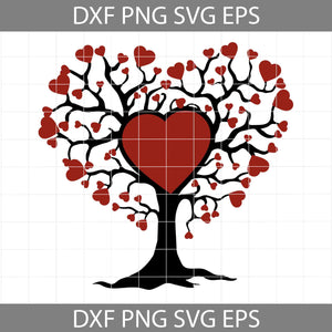 Tree Of Life With Hearts Svg, Hearts Svg, Valentine's Day svg, Cricut File, Clipart, Svg, Png, Eps, Dxf