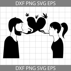 Stoner Couple Svg, Smoking Lovers Svg, Cannabis Love Svg, Valentine's Day svg, Gift Svg, Cricut File, Clipart, Svg, Png, Eps, Dxf