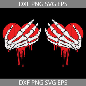 Valentine Skeleton Hands Svg, Skeleton Boob Hands Svg, Valentine's Day svg, Gift Svg, Cricut File, Clipart, Svg, Png, Eps, Dxf