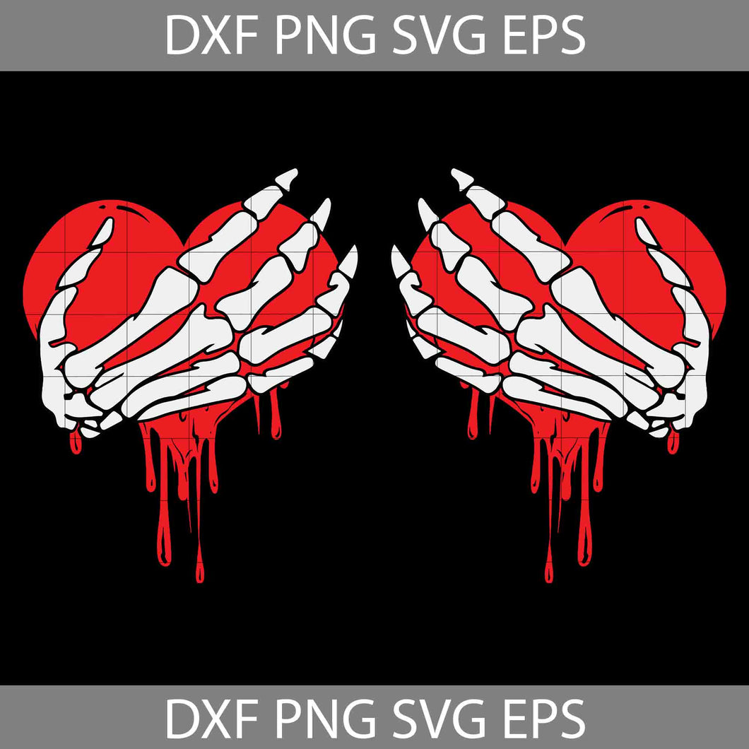 Valentine Skeleton Hands Svg, Skeleton Boob Hands Svg, Valentine's Day svg, Gift Svg, Cricut File, Clipart, Svg, Png, Eps, Dxf