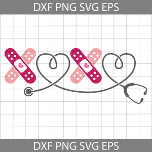 Xoxo Svg, Nurse Svg, Stethoscope Heart Svg, Nurse Life Svg, Valentine's Day svg, Gift Svg, Cricut File, Clipart, Svg, Png, Eps, Dxf