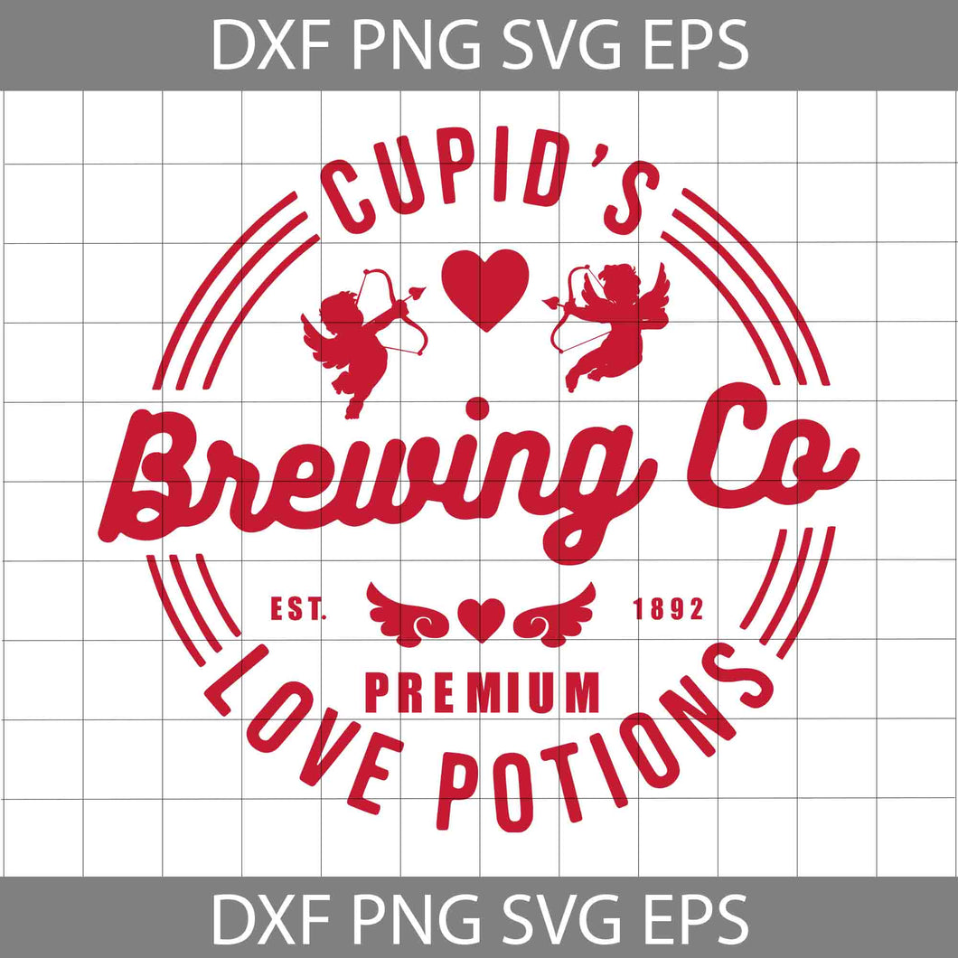 Cupid’s Brewing Co Svg, Cupid Svg, Love Potions Svg, Valentine's Day svg, Gift Svg, Cricut File, Clipart, Svg, Png, Eps, Dxf