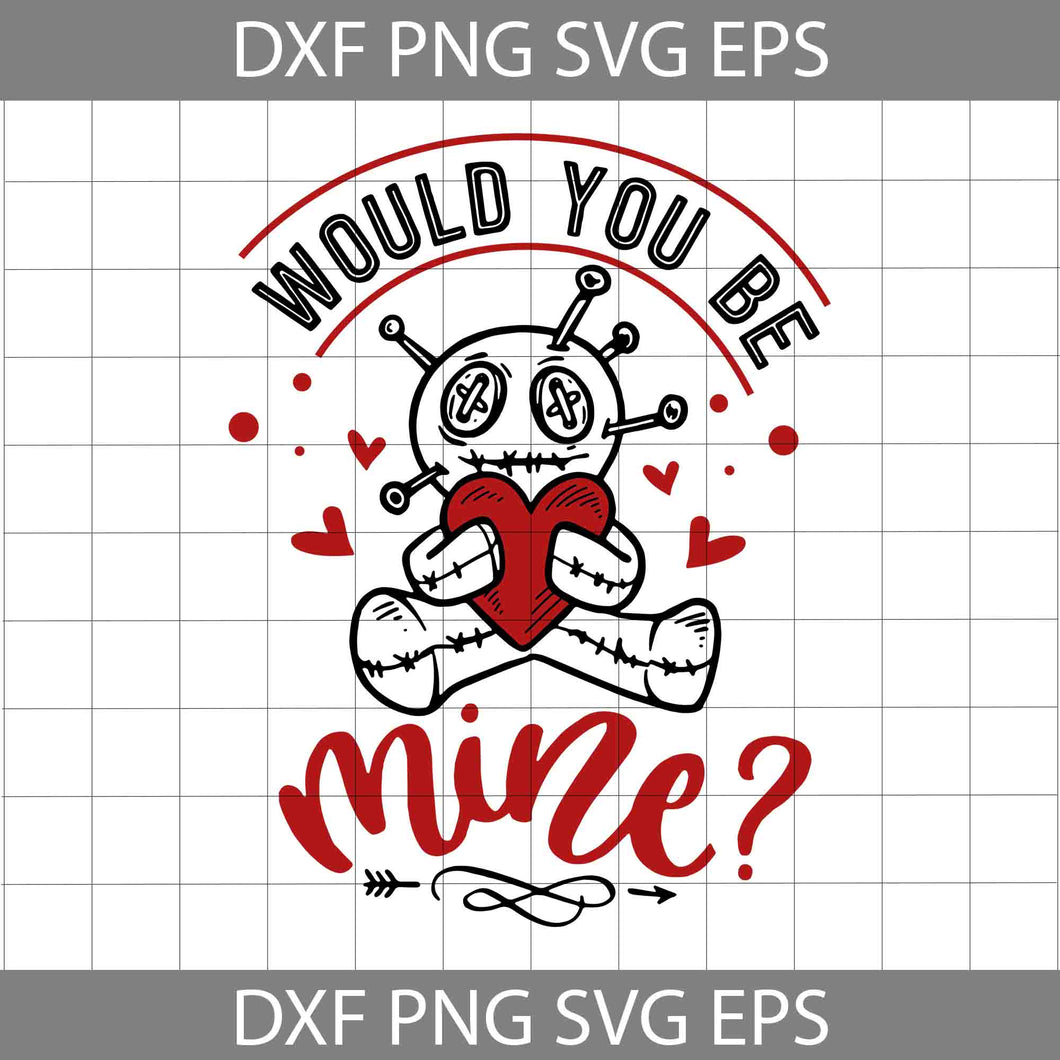 Would You Be Mine Svg, Doll Svg, Valentine's Day Svg, Gift Svg, Cricut File, Clipart, Svg, Png, Eps, Dxf