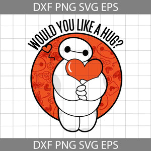 Heart Would You Like A Hug Svg, Valentine's Day Svg, Cricut File, Clipart, Svg, Png, Eps, Dxf