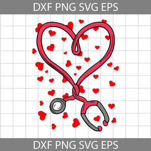 Heart Stethoscope Nurse svg, Nurse svg, Valentine's Day Svg, Cricut File, Clipart, Svg, Png, Eps, Dxf