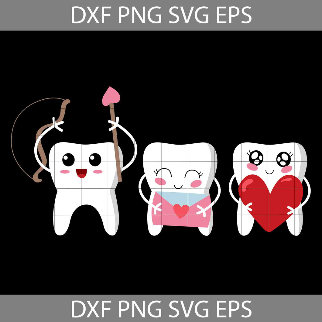 Teeth Dental Svg, Tooth Dentist Svg, Love Svg, Valentine's day Svg, Gift Svg, Cricut File, Clipart, Svg, Png, Eps, Dxf