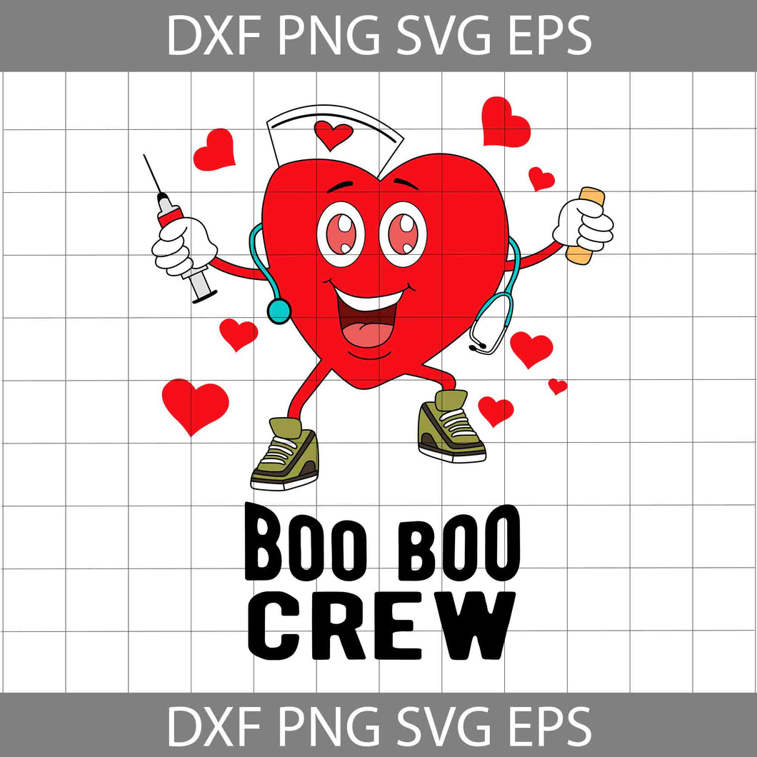 Boo Boo Crew Svg, Nurse Heart Svg, Valentine's Day svg, Gift Svg, Cricut File, Clipart, Svg, Png, Eps, Dxf