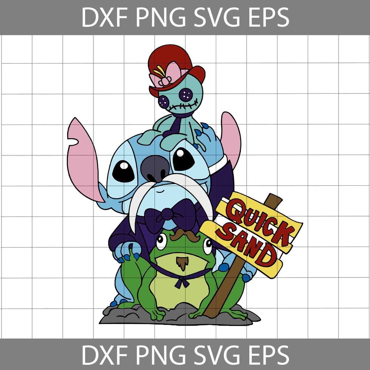 Stitch And Scrump Quick Sand Svg, Stitch Aunted Mansion Svg, Quick Sand 