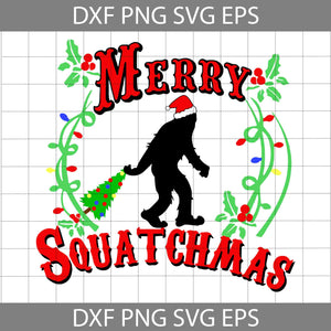 Merry Squatchmas SVG, Squatchmas With Christmas Light SVG, Bigfoot Christmas Svg, Christmas Svg, Cricut File, Clipart, Svg, Png, Eps, Dxf