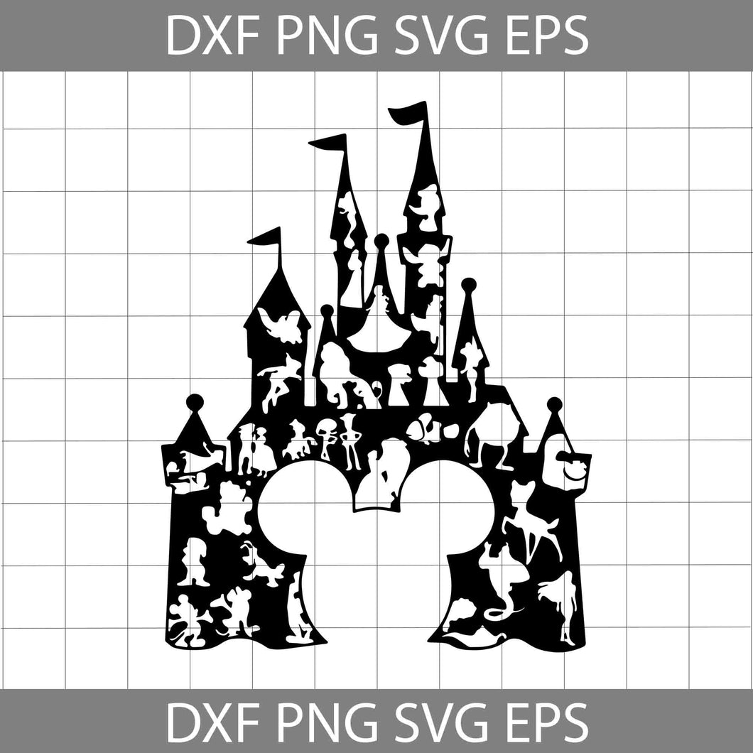 Magic Kingdom Mickey Mouse Svg, Cartoon Svg, Cricut File, Clipart, Svg, Png, Eps, Dxf