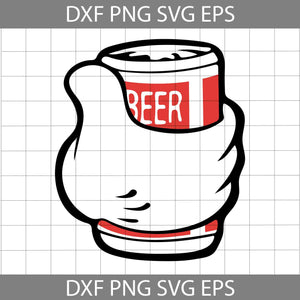 Mickey Beer Svg, Mickey Hand Svg, Cartoon Svg, Cricut File, Clipart, Svg, Png, Eps, Dxf