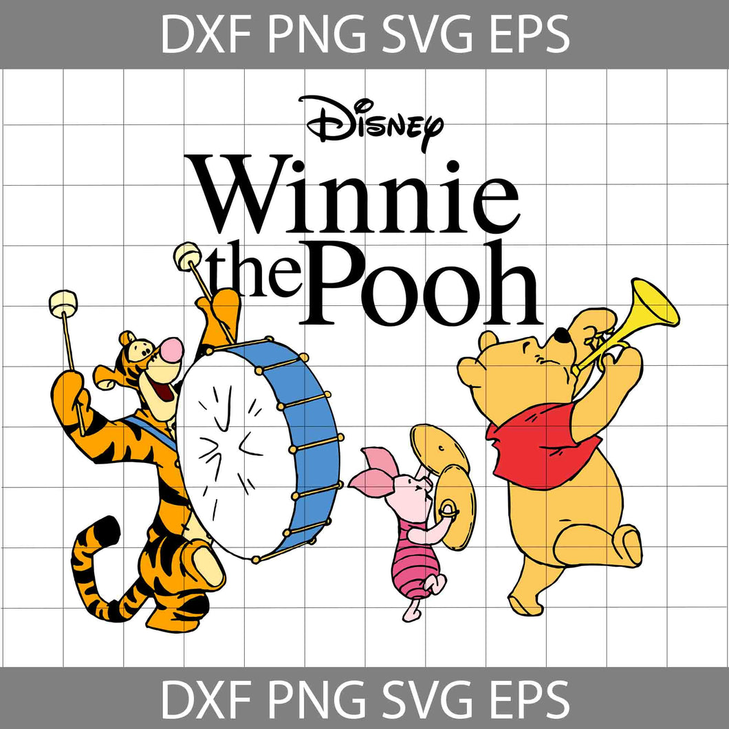 Winnie the pooh Svg, Cartoon Svg, Cricut File, Clipart, Svg, Png, Eps, Dxf