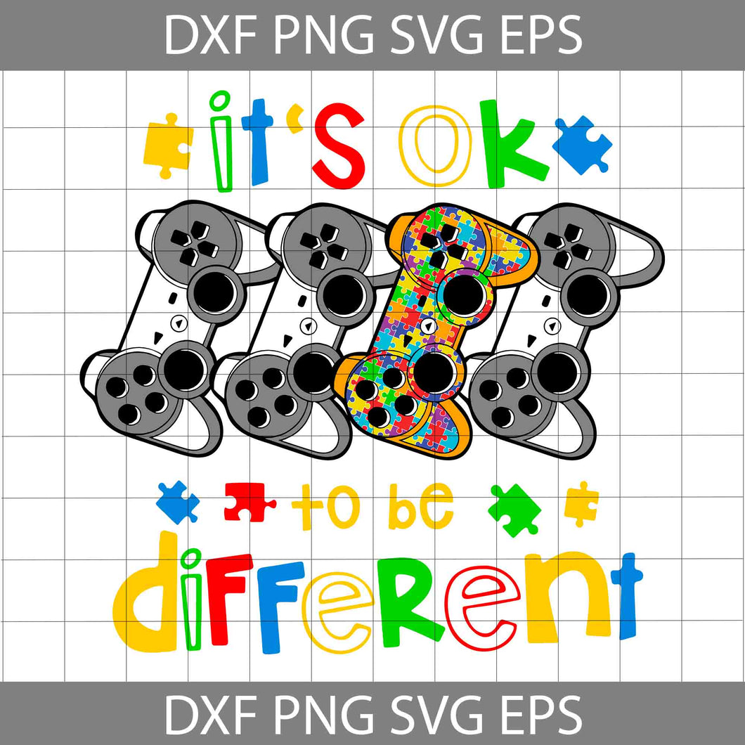 Its Okay To Be Different Svg, Autism Awareness Svg, Cartoon Svg, Cricut File, Clipart, Svg, Png, Eps, Dxf