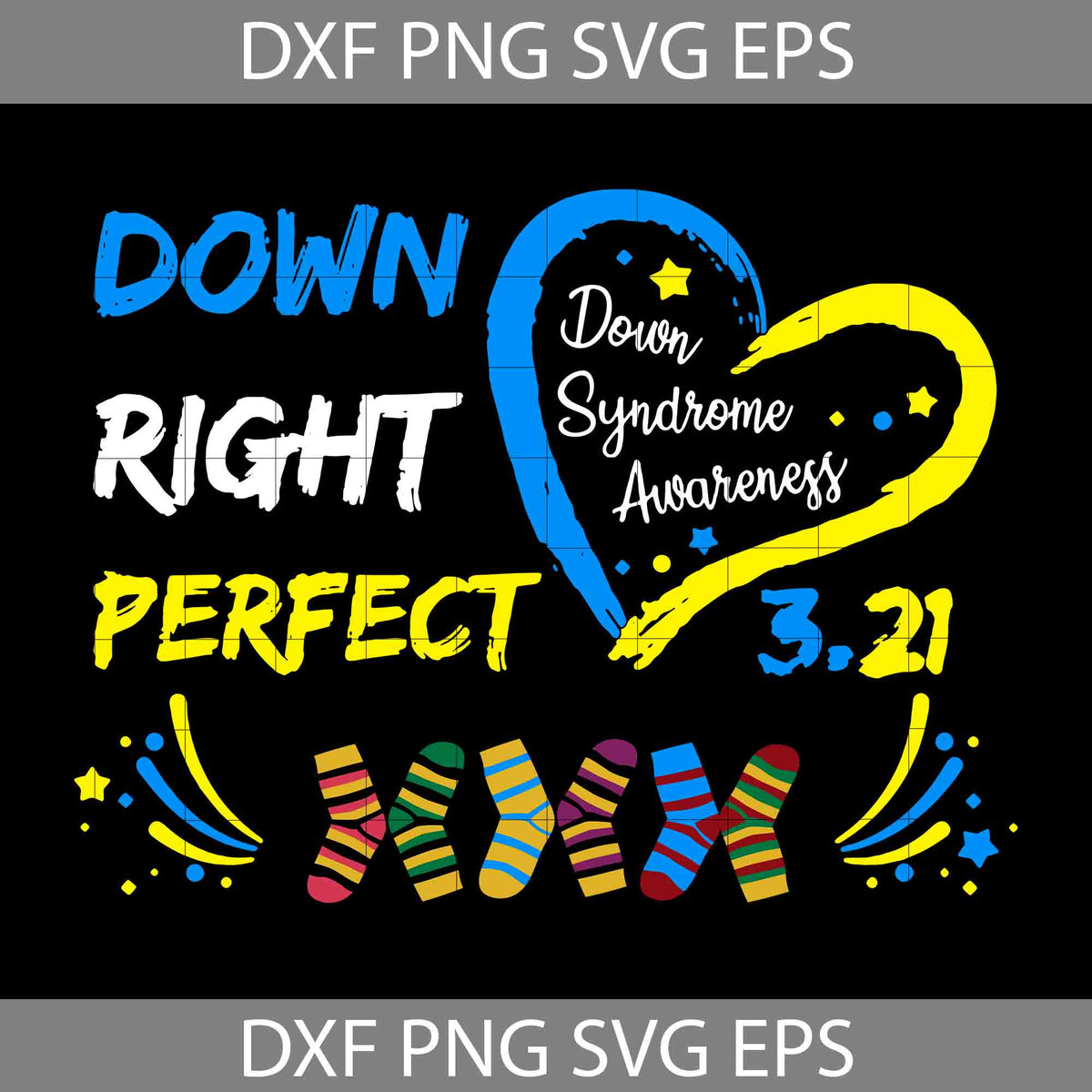 Down Syndrome Awareness Svg, World Down Syndrome Svg, Blue and Yellow ...