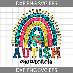 Autism Awareness Rainbow Piece Svg, Cricut File, Clipart, Svg, Png, Eps, Dxf