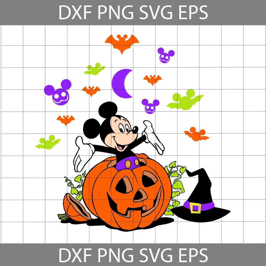 Mickey Mouse Pumpkin Svg, Halloween Svg, Cricut File, Clipart, Svg, Png, Eps, Dxf