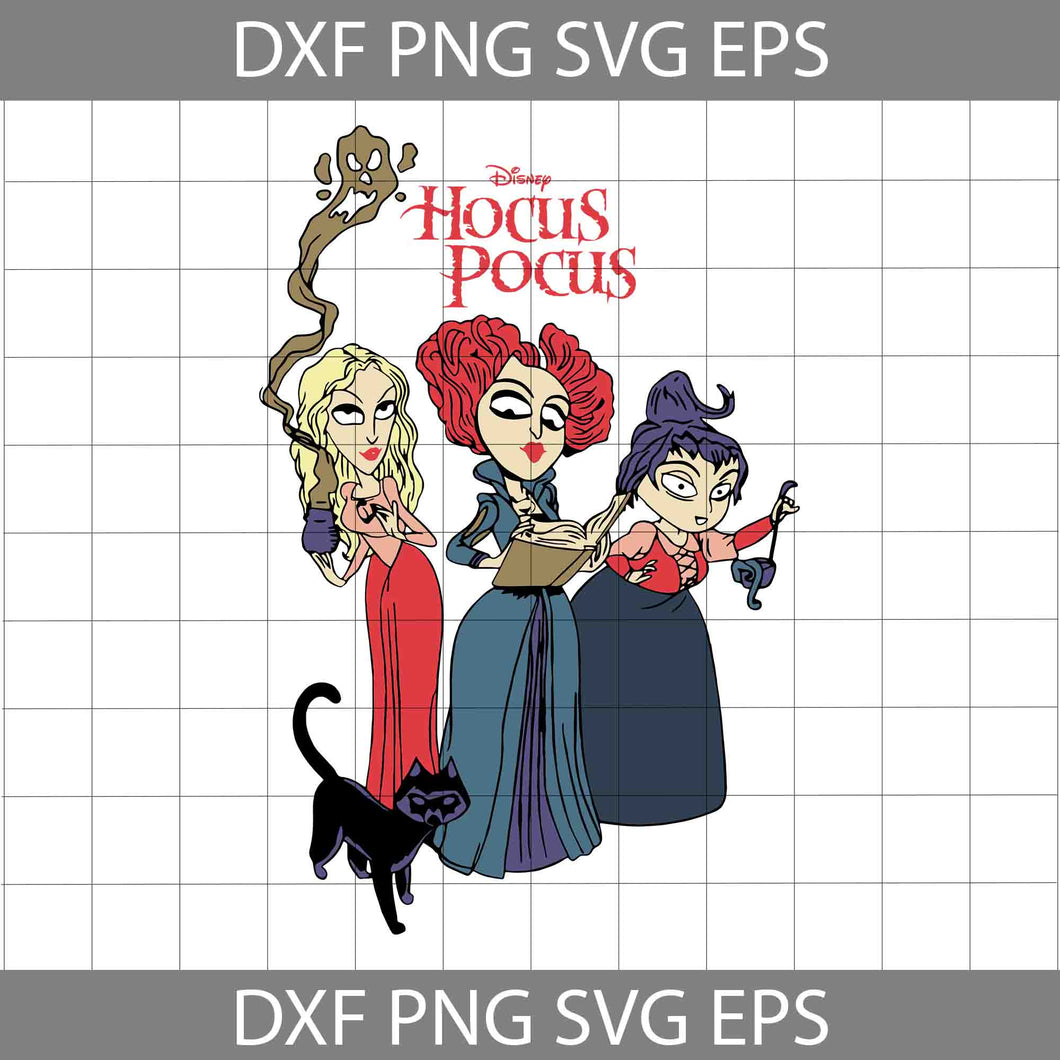 Hocus Pocus And Book Svg, Witch Halloween Svg, Sanderson Sisters Halloween Svg, Halloween Svg, Cricut File, Clipart, Svg, Png, Eps, Dxf