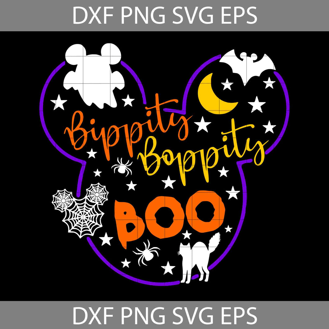 Bippity Boppity Boo svg, Halloween Mickey Svg, Boo Svg, Halloween Svg, Cricut File, Clipart, Svg, Png, Eps, Dxf