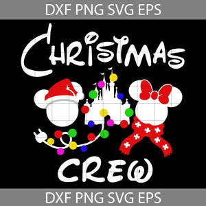 Christmas Crew Svg, Santa Hat Svg, Mouse Svg, Christmas Svg, Cricut File, Clipart, Svg, Png, Eps, Dxf