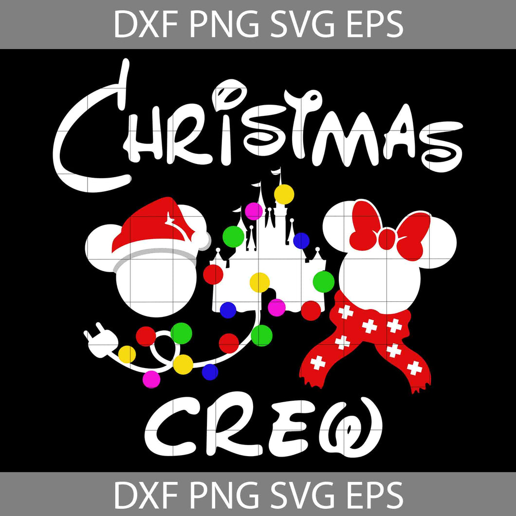 Christmas Crew Svg, Santa Hat Svg, Mouse Svg, Christmas Svg, Cricut File, Clipart, Svg, Png, Eps, Dxf