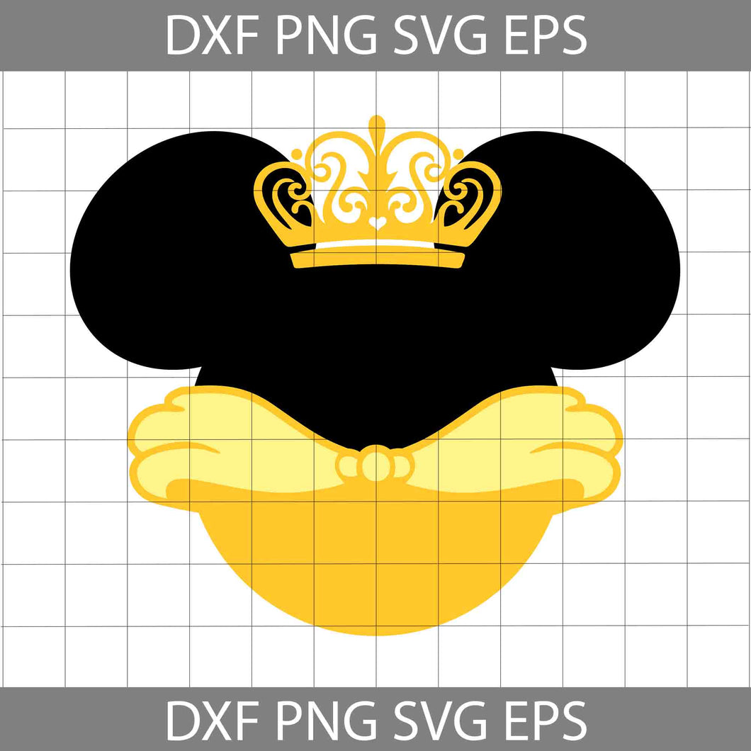 Belle Mickey Head Mouse Svg, Belle Mouse Funny Svg, Belle Svg, Cartoon Svg, Cricut File, Clipart, Svg, Png, Eps, Dxf