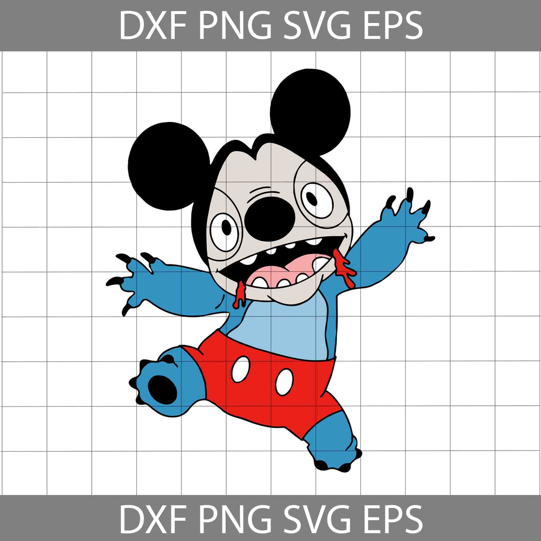 Stitch Face Mickey Cute Svg, Stitch Suit Mickey Svg, Stitch Svg, Cartoon Svg, Cricut File, Clipart, Svg, Png, Eps, Dxf