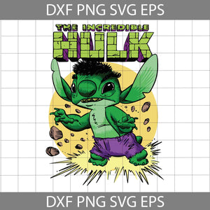 Stitch Hulk Svg, Hulk Svg, Cartoon Svg, Cricut File, Clipart, Svg, Png, Eps, Dxf