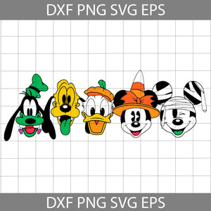 Mickey And Friends Svg, Halloween Svg, Cricut File, Clipart, Svg, Png, Eps, Dxf