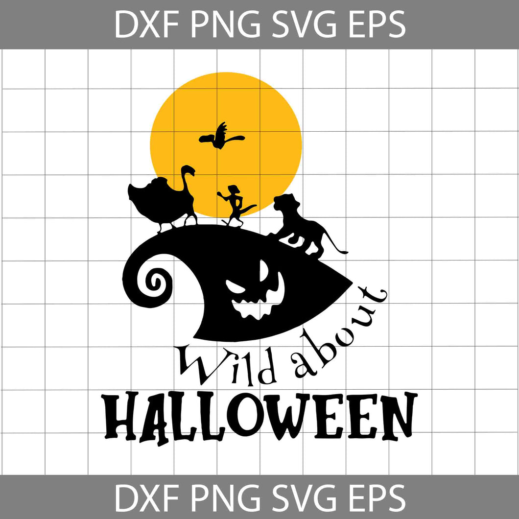 Lion King Halloween SVG, Wild About Halloween Svg, Halloween Svg, Cricut File, Clipart, Svg, Png, Eps, Dxf