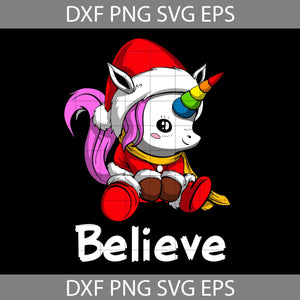 Unicorn Believe Christmas Svg, Christmas Svg, Cricut File, Clipart, Svg, Png, Eps, Dxf