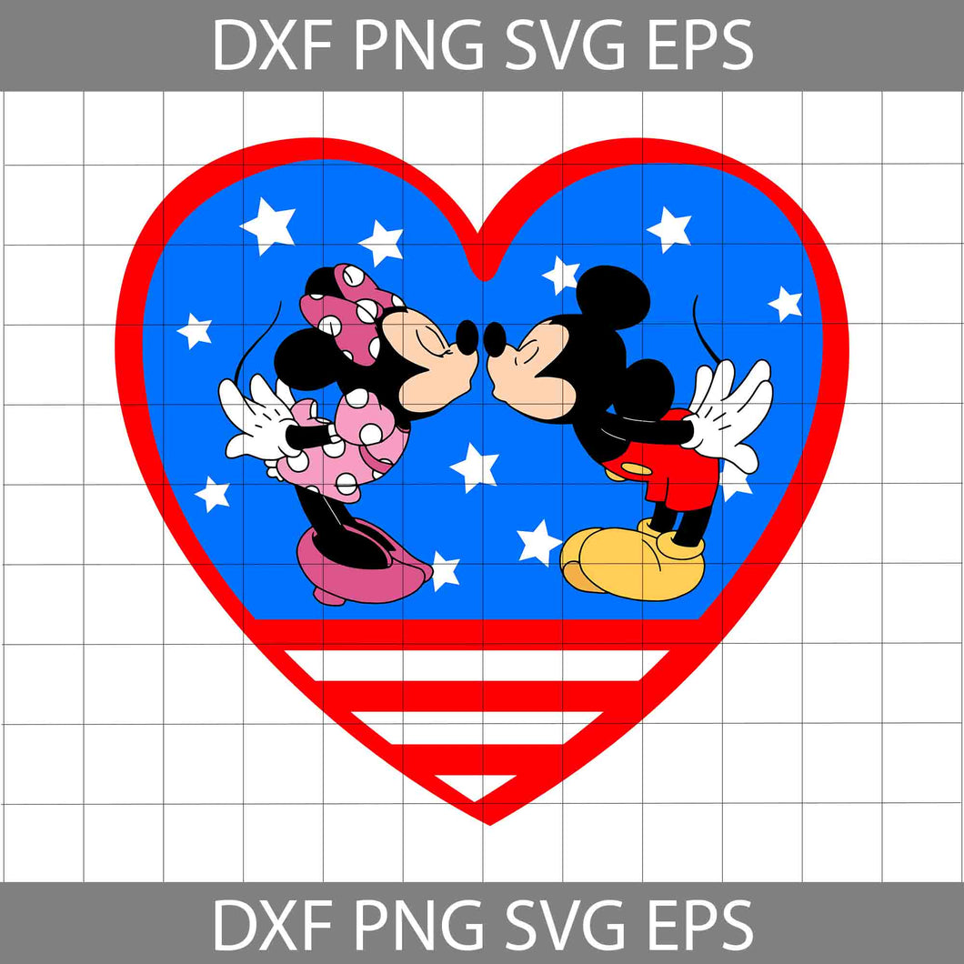 Love Heart Svg, 4th Of July Svg, Independence Day Svg, Memorial Day Svg, Cartoon Svg, Cricut File, Clipart, Svg, Png, Eps, Dxf