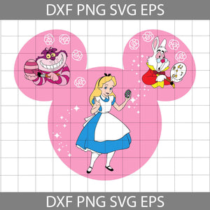 Alice Svg, Alice in Wonderland Svg, Princess Svg, Cheshire Cat Svg, Mickey Mouse Ears Svg, Cartoon Svg, Cricut File, Clipart, Svg, Png, Eps, Dxf