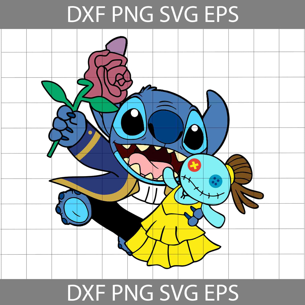 Stitch Inspired Beast And Scrump Halloween Svg, Beauty And The Beast ...