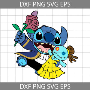 Stitch Inspired Beast And Scrump Halloween Svg, Beauty And The Beast Svg, Halloween Svg, Cricut File, Clipart, Svg, Png, Eps, Dxf