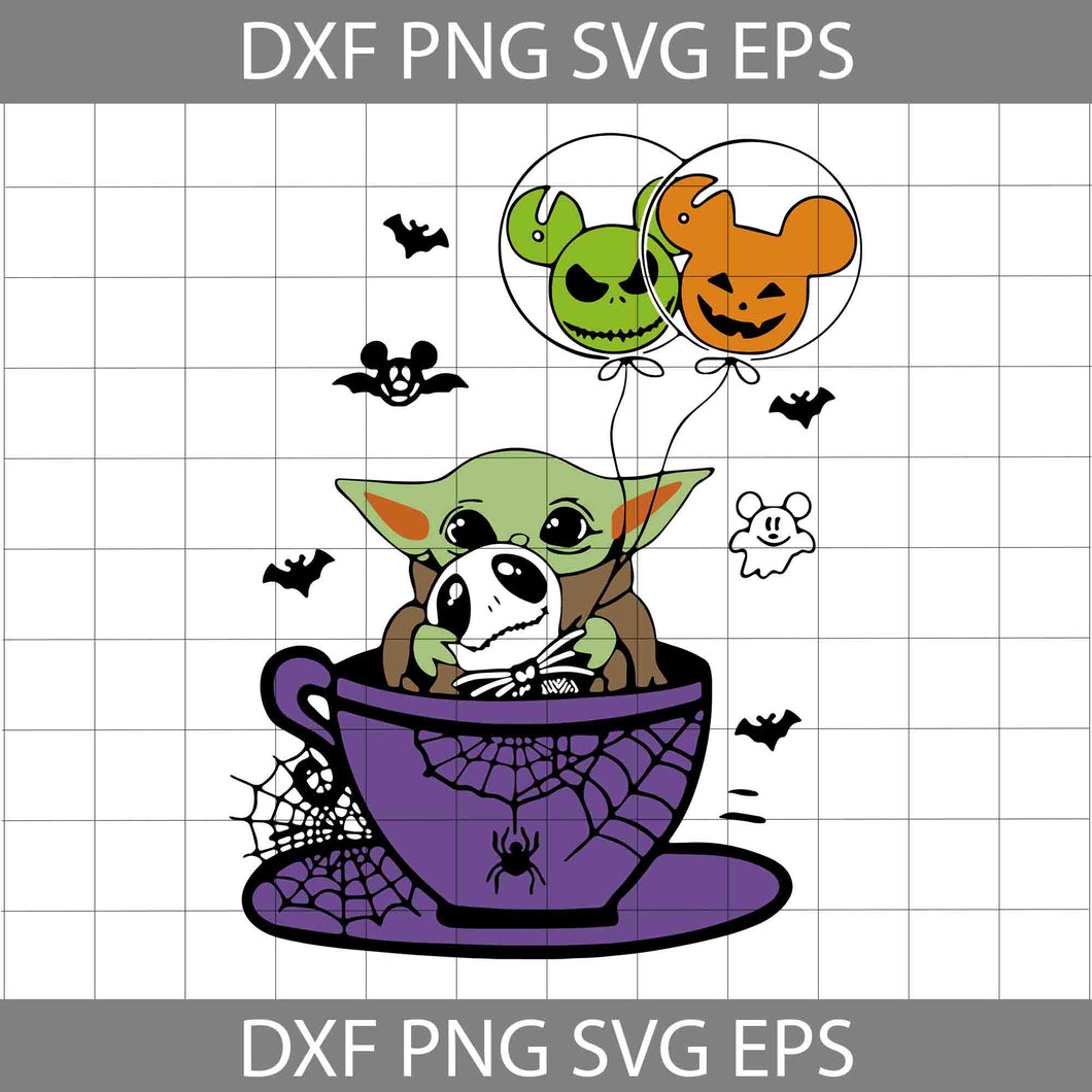 Halloween In Cup Balloon SVG, Ballon Mouse Svg, Halloween Svg, Cricut File, Clipart, Svg, Png, Eps, Dxf